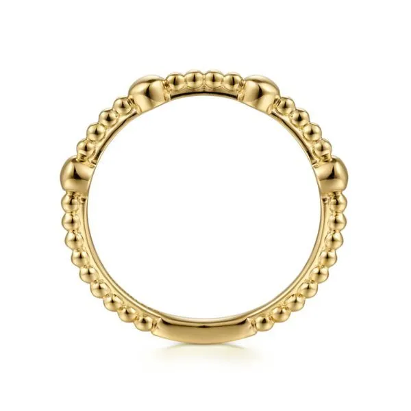 14K Bujukan Ball Station Ring by Gabriel & Co. Image 2 Goldmart Jewelers Redding, CA