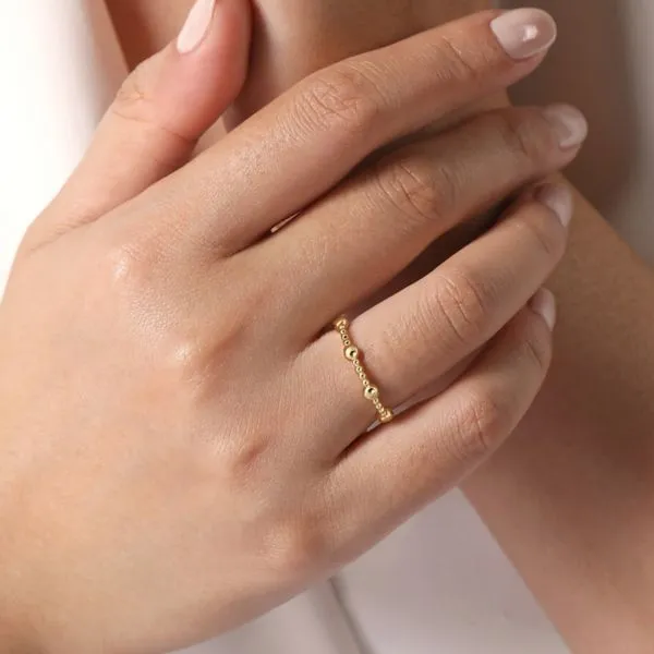 14K Bujukan Ball Station Ring by Gabriel & Co. Image 3 Goldmart Jewelers Redding, CA