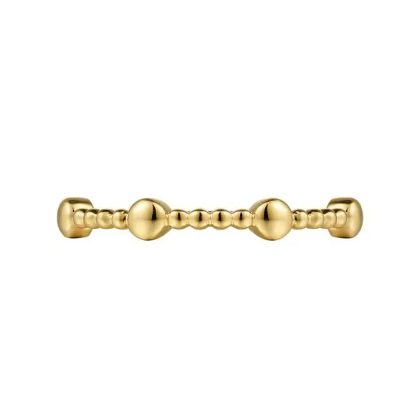 14K Bujukan Ball Station Ring by Gabriel & Co. Image 4 Goldmart Jewelers Redding, CA