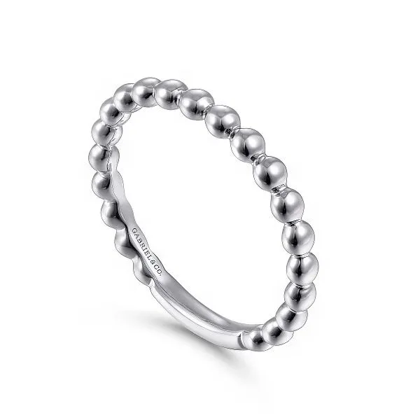 14K Bujukan Beaded Band by Gabriel & Co. Image 3 Goldmart Jewelers Redding, CA