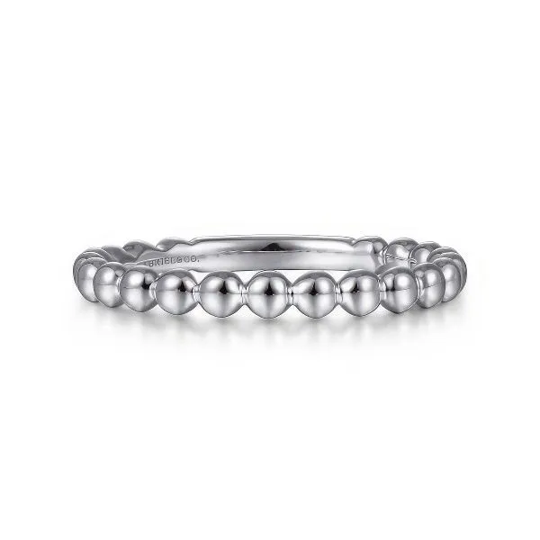 14K Bujukan Beaded Band by Gabriel & Co. Goldmart Jewelers Redding, CA
