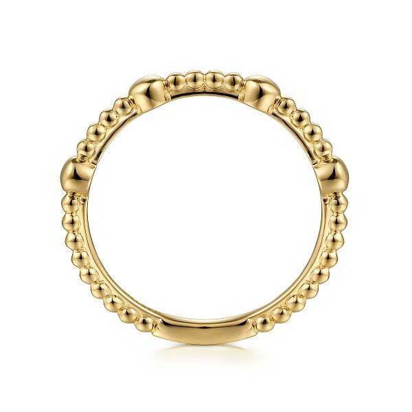 14K Bujukan Ball Station Ring by Gabriel & Co. Image 2 Goldmart Jewelers Redding, CA