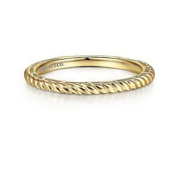 14K Twisted Rope Stackable Band by Gabriel & Co. Goldmart Jewelers Redding, CA