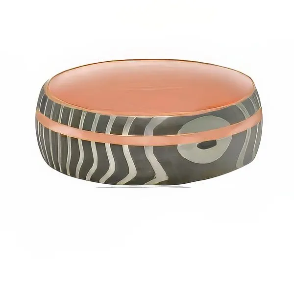 14K Rose Damascus Steel Satin Band by Lashbrook Goldmart Jewelers Redding, CA