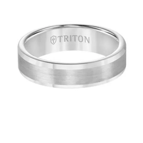 Gray Tungsten Carbide Classic Wedding Band – GM Image 2 Goldmart Jewelers Redding, CA