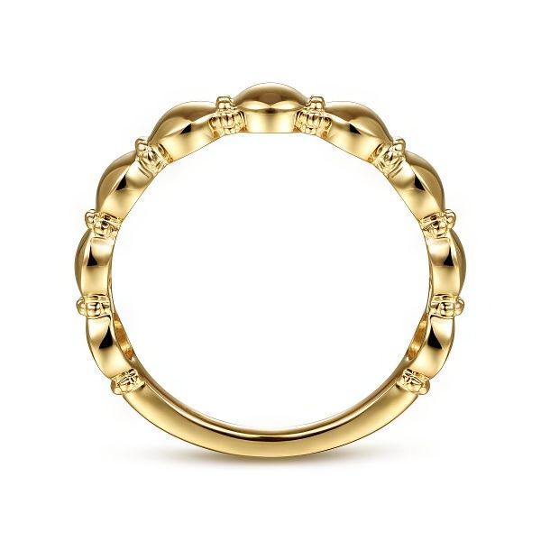 14K Round Station stackable Ring by Gabriel & Co. Image 2 Goldmart Jewelers Redding, CA