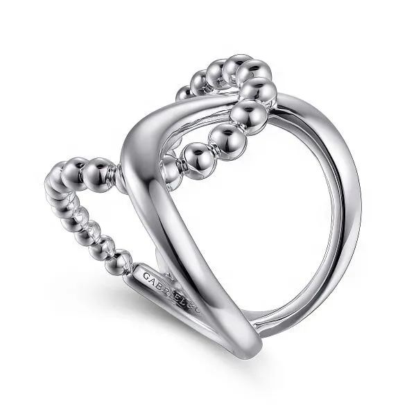 Sterling Silver Bujukan Interlocking Ring by Gabriel & Co. Image 3 Goldmart Jewelers Redding, CA