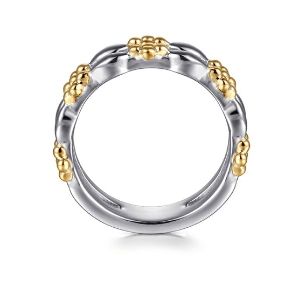 14K Yellow Gold Sterling Silver Wide Bujukan Band Image 2 Goldmart Jewelers Redding, CA