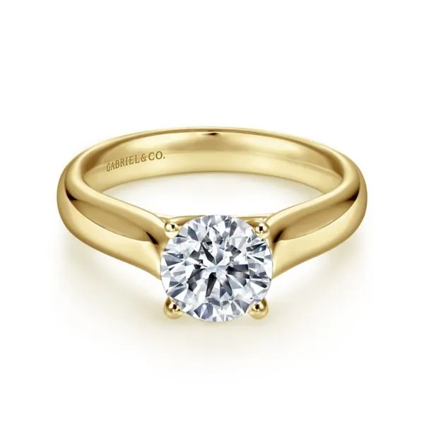 Refined, 14K Solitaire Engagement Ring by Gabriel Goldmart Jewelers Redding, CA