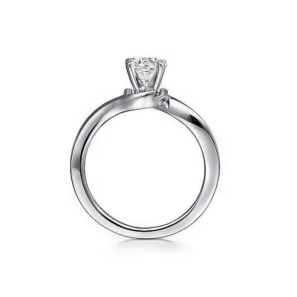 14K Solitaire Engagement Ring by Gabriel & Co. Image 2 Goldmart Jewelers Redding, CA