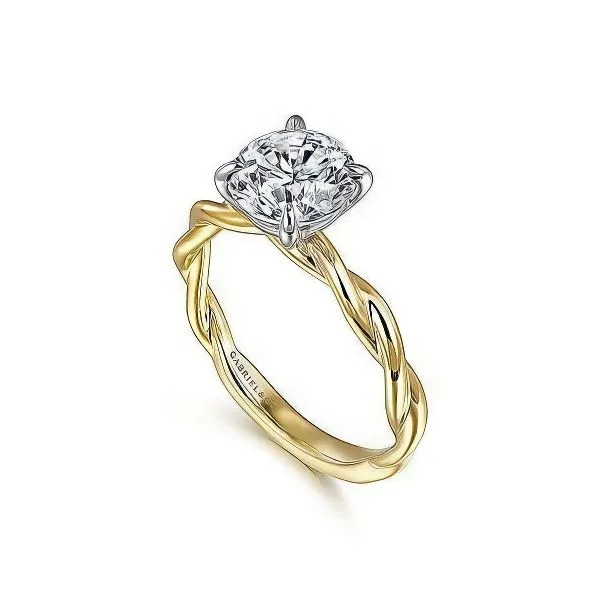 14K Semi-mount Ring by Gabriel & Co. Image 3 Goldmart Jewelers Redding, CA