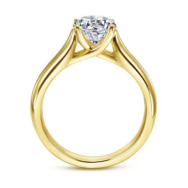 14K Solitaire Engagement Ring by Gabriel Image 2 Goldmart Jewelers Redding, CA