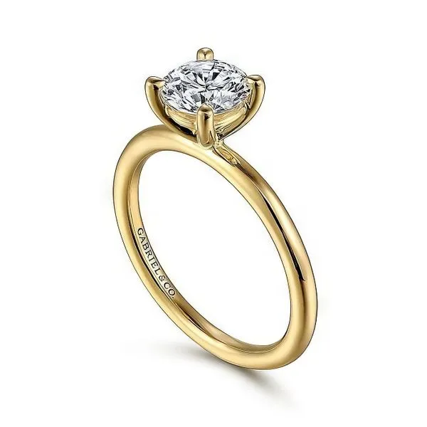 14K Semi-mount Solitaire Engagement Ring by Gabriel Image 2 Goldmart Jewelers Redding, CA