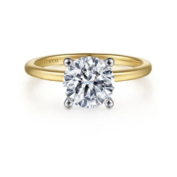 14K Semi-mount Solitaire Engagement Ring by Gabriel Goldmart Jewelers Redding, CA