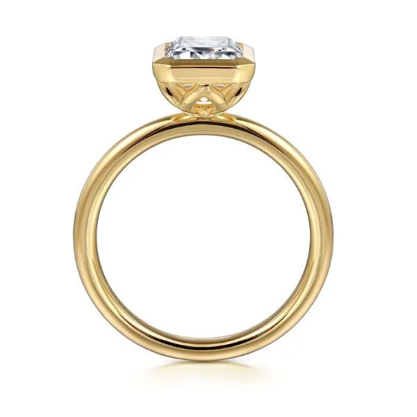 14K Solitaire Engagement Semi-mount Ring – Gabriel Image 2 Goldmart Jewelers Redding, CA