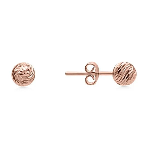 14K Diamond Cut Stud Ball Earrings – GM Signature Goldmart Jewelers Redding, CA