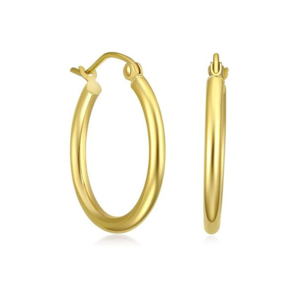 14K Small Classic Hoop Earrings – Goldmart Signature Goldmart Jewelers Redding, CA