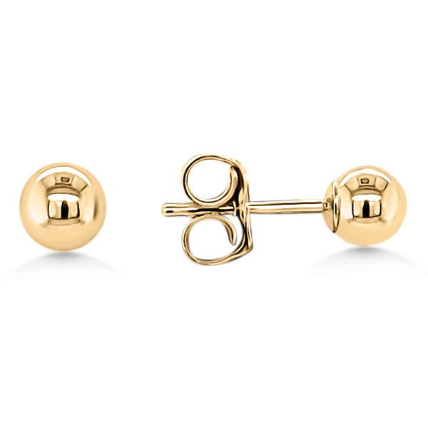 14K 4mm Ball Earrings Goldmart Jewelers Redding, CA
