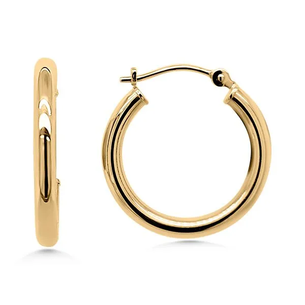 14K Medium Hoop Earrings - Estate Goldmart Jewelers Redding, CA