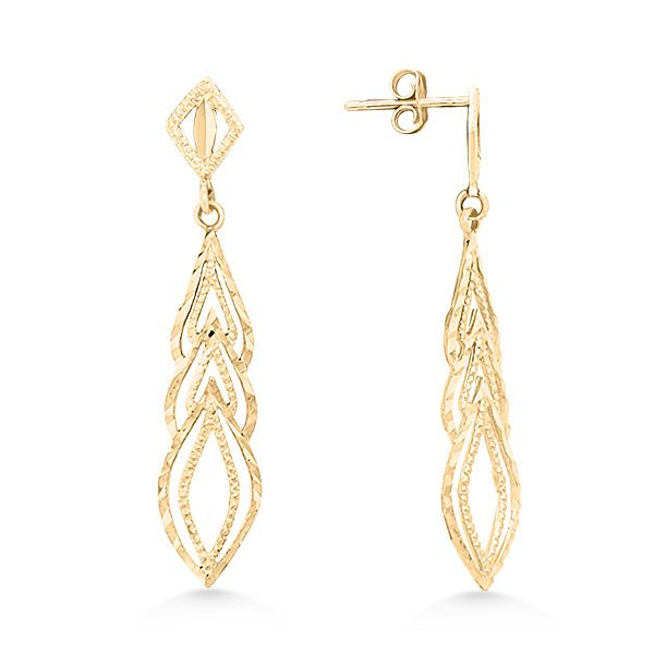 14K Dangle Earrings (Estate) Goldmart Jewelers Redding, CA