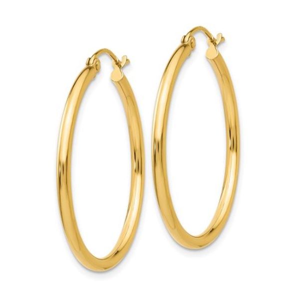 14K Lightweight Tube Earrings – Goldmart Signature Image 2 Goldmart Jewelers Redding, CA