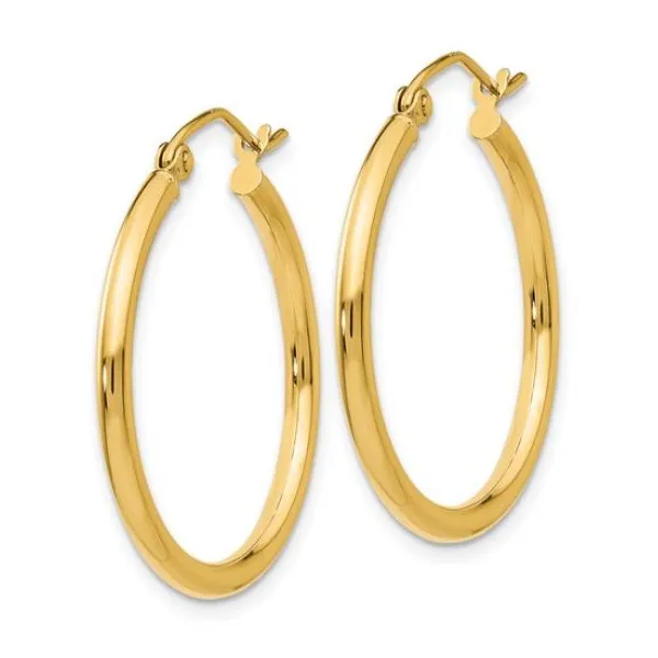 14K Lightweight Tube Earrings – Goldmart Signature Image 2 Goldmart Jewelers Redding, CA