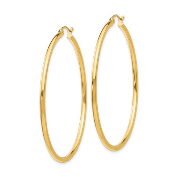 14K Lightweight Tube Earrings – Goldmart Signature Image 2 Goldmart Jewelers Redding, CA