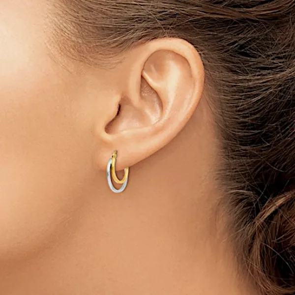 14K Small Hoop Earrings- Goldmart Signature Collection Image 2 Goldmart Jewelers Redding, CA