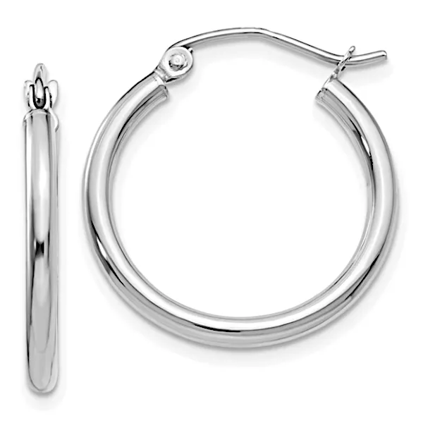 14K Small Tube Hoop Earrings – Goldmart Signature Goldmart Jewelers Redding, CA