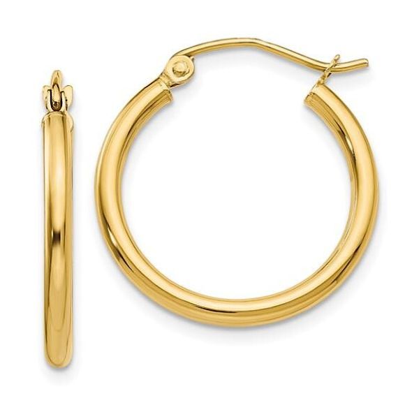 14K Lightweight Tube Earrings – Goldmart Signature Goldmart Jewelers Redding, CA