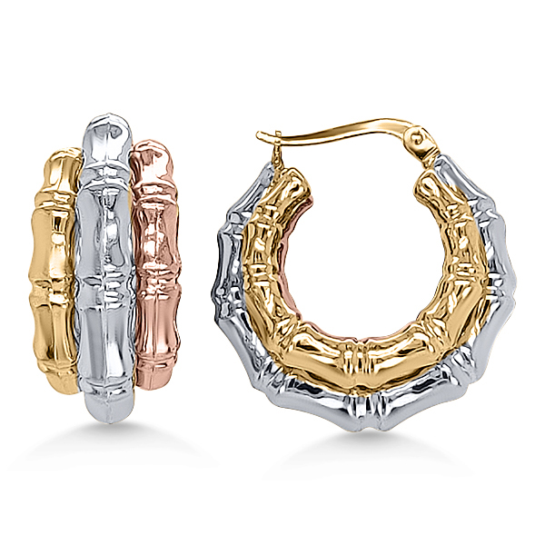 14K Medium Hoop Earrings -Estate Goldmart Jewelers Redding, CA