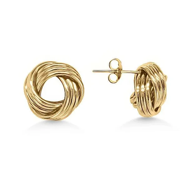 14K Knot Earrings - Earrings Goldmart Jewelers Redding, CA