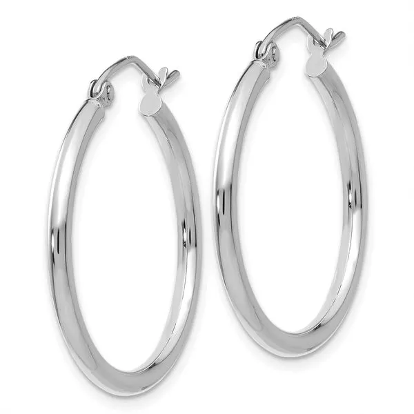14K Medium Tube Hoop Earrings – Goldmart Signature Goldmart Jewelers Redding, CA