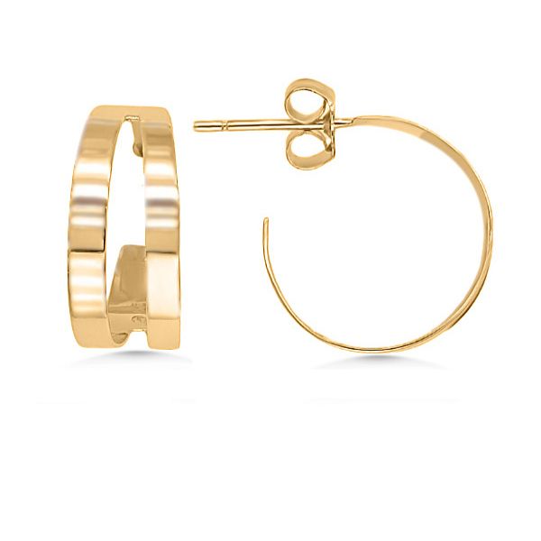 14K Open Hoop Earrings - Estate Goldmart Jewelers Redding, CA