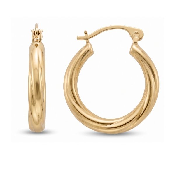 14K Yellow Gold Estate Huggie Earrings Goldmart Jewelers Redding, CA