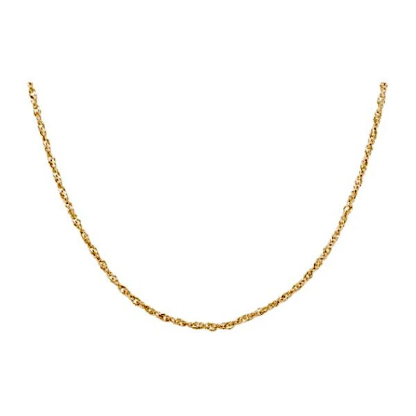 14K 30” Retro Twist Chain - Estate Goldmart Jewelers Redding, CA