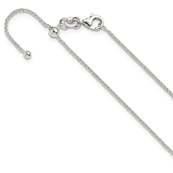 Sterling Silver 24” Adj. Box Chain - GM Signature Image 2 Goldmart Jewelers Redding, CA