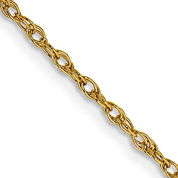 14K 1.3mm Baby Rope Chain - Goldmart Signature Collection Image 3 Goldmart Jewelers Redding, CA
