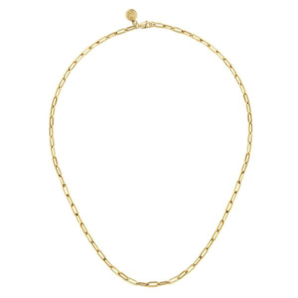 14K Paper Clip Necklace by Gabriel & Co. Image 2 Goldmart Jewelers Redding, CA