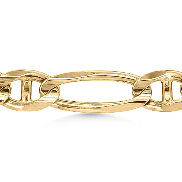 14K 24” Figaro Chain - Estate Image 3 Goldmart Jewelers Redding, CA