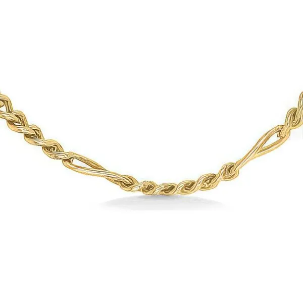 14K 16” Figaro Chain - Estate Image 2 Goldmart Jewelers Redding, CA