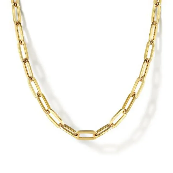 14K 17” Paper Clip Necklace by Gabriel & Co. Goldmart Jewelers Redding, CA