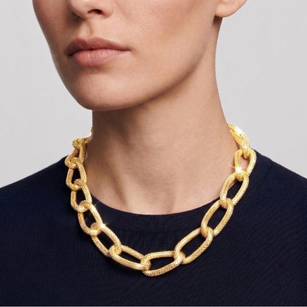 18K Yellow Gold Estate Oval Link Chain Image 2 Goldmart Jewelers Redding, CA