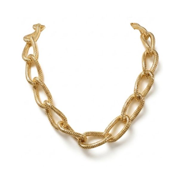 18K Yellow Gold Estate Oval Link Chain Goldmart Jewelers Redding, CA