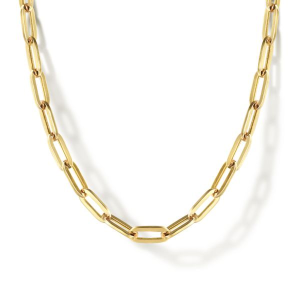 14K Paper Clip Necklace by Gabriel & Co. Goldmart Jewelers Redding, CA