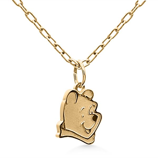 Playful, 14 Karat, Satin Pooh Charm/Pendant (Estate) Goldmart Jewelers Redding, CA