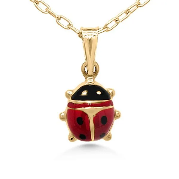 18K Enameled Lady Bug Charm - Estate Goldmart Jewelers Redding, CA