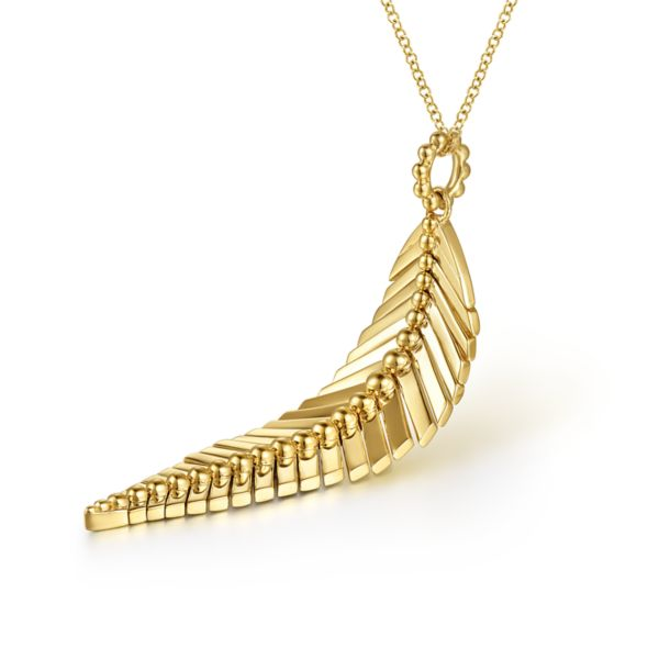 14K Bujukan Leaf Pendant by Gabriel & Co. Image 2 Goldmart Jewelers Redding, CA