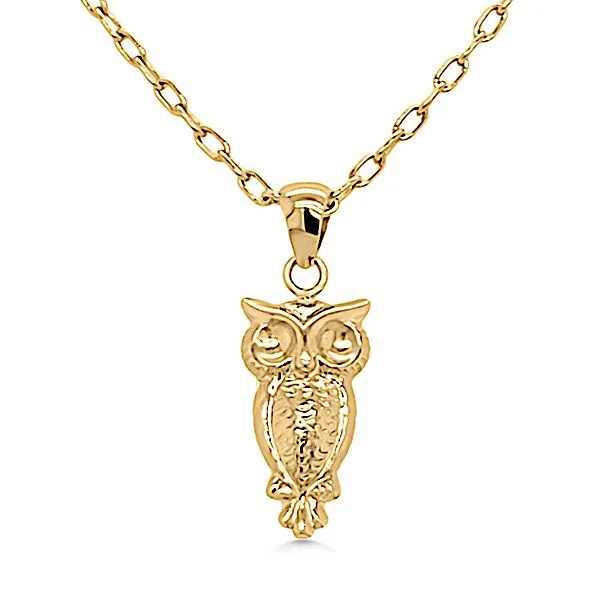 10K Mid-Century Modern Owl Pendant - Estate Goldmart Jewelers Redding, CA