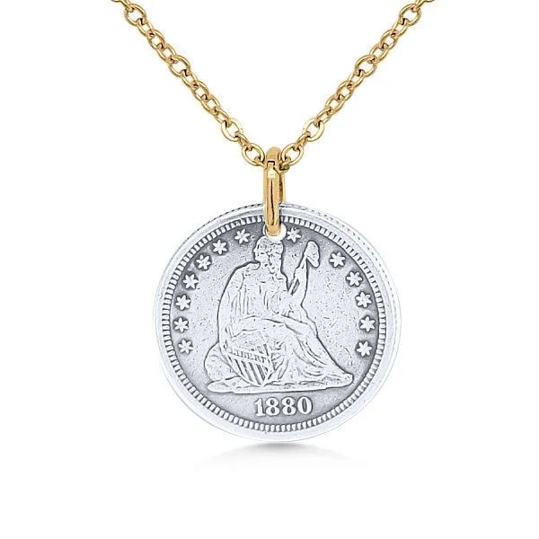 14K Silver Victorian Love Token Pendant - Estate Image 2 Goldmart Jewelers Redding, CA